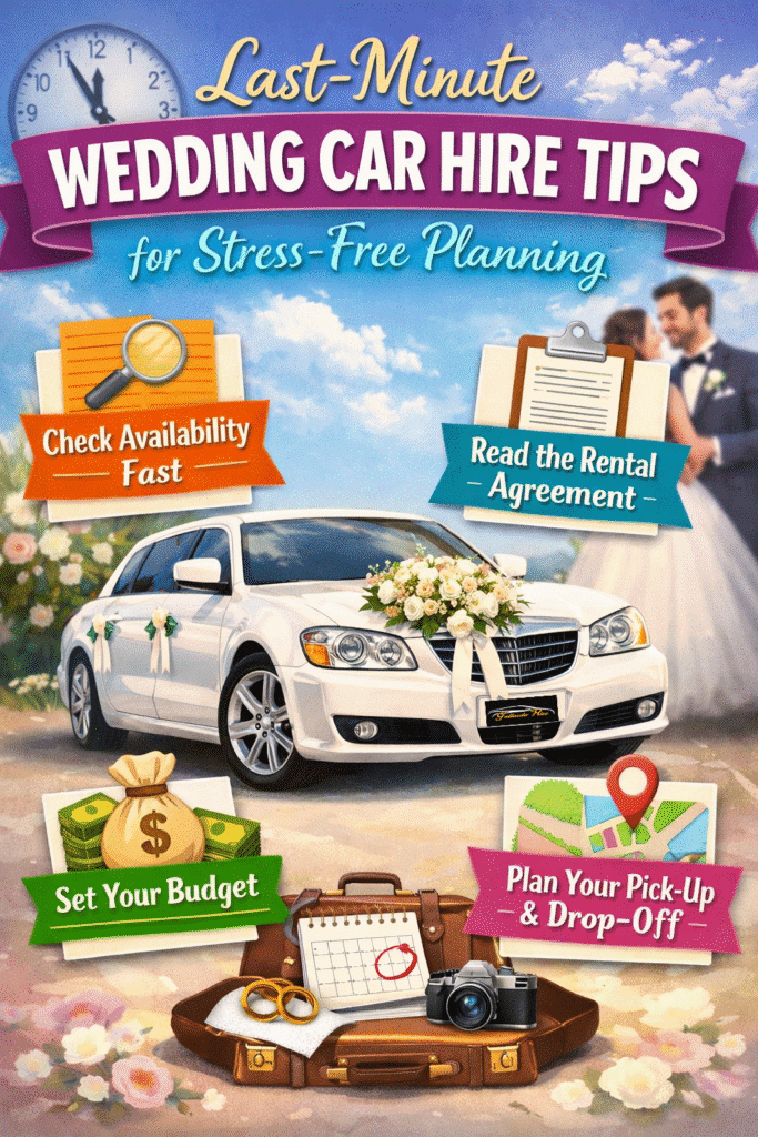 Last-Minute Wedding Car Hire Tips